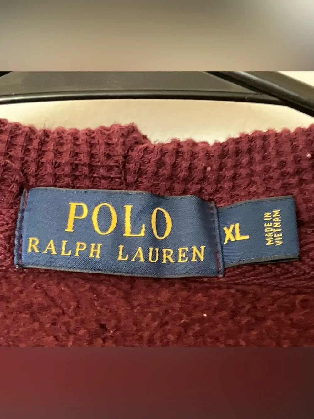 Polo Ralph Lauren Full Zip Hoodie Men’s Size XL Burgundy